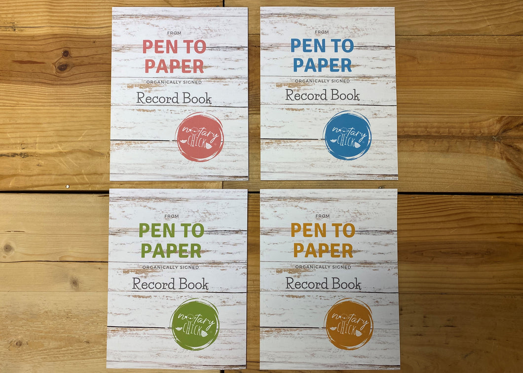 Pen to Paper Record Book